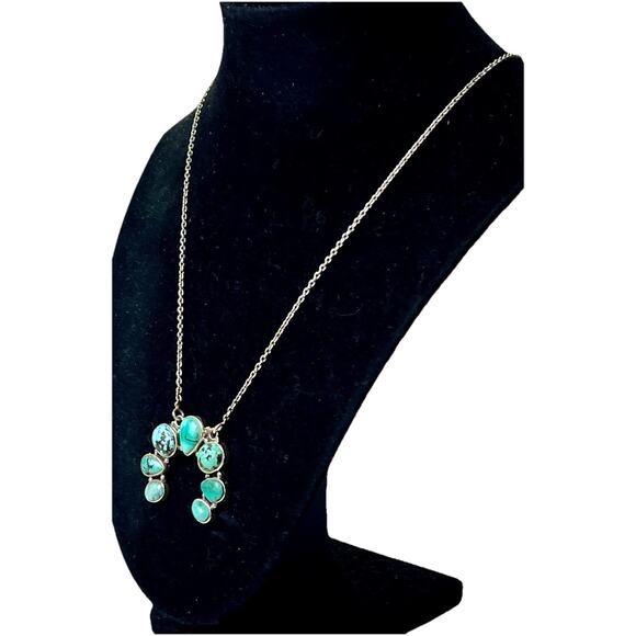 Native American Navajo Handmade Sterling Silver Turquoise Naja Necklace 21” NEW - Picture 4 of 16